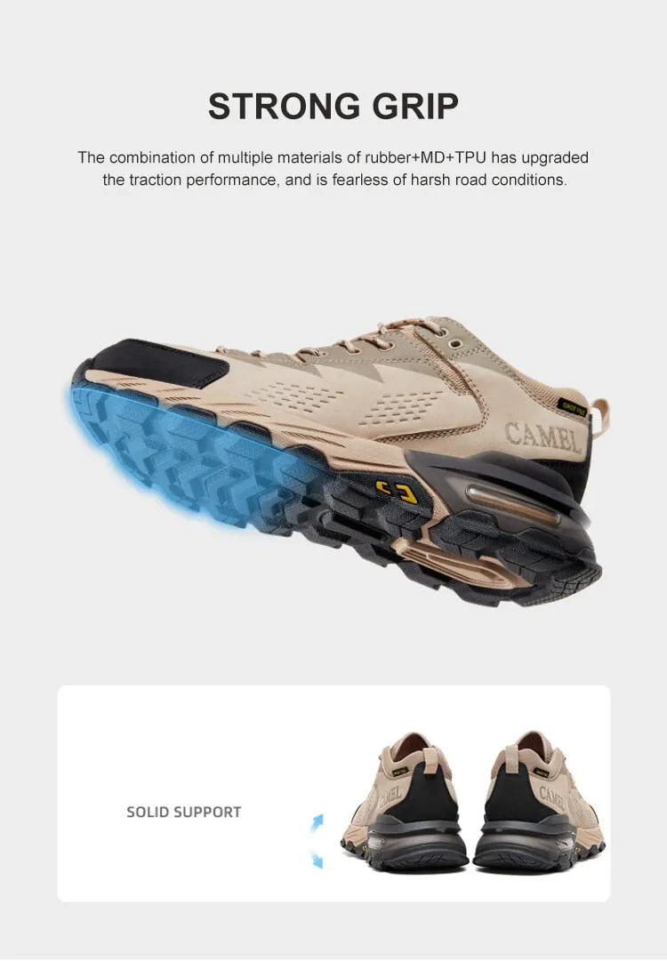 Golden breathable hiking shoes men's running shoes wear-resistant winter