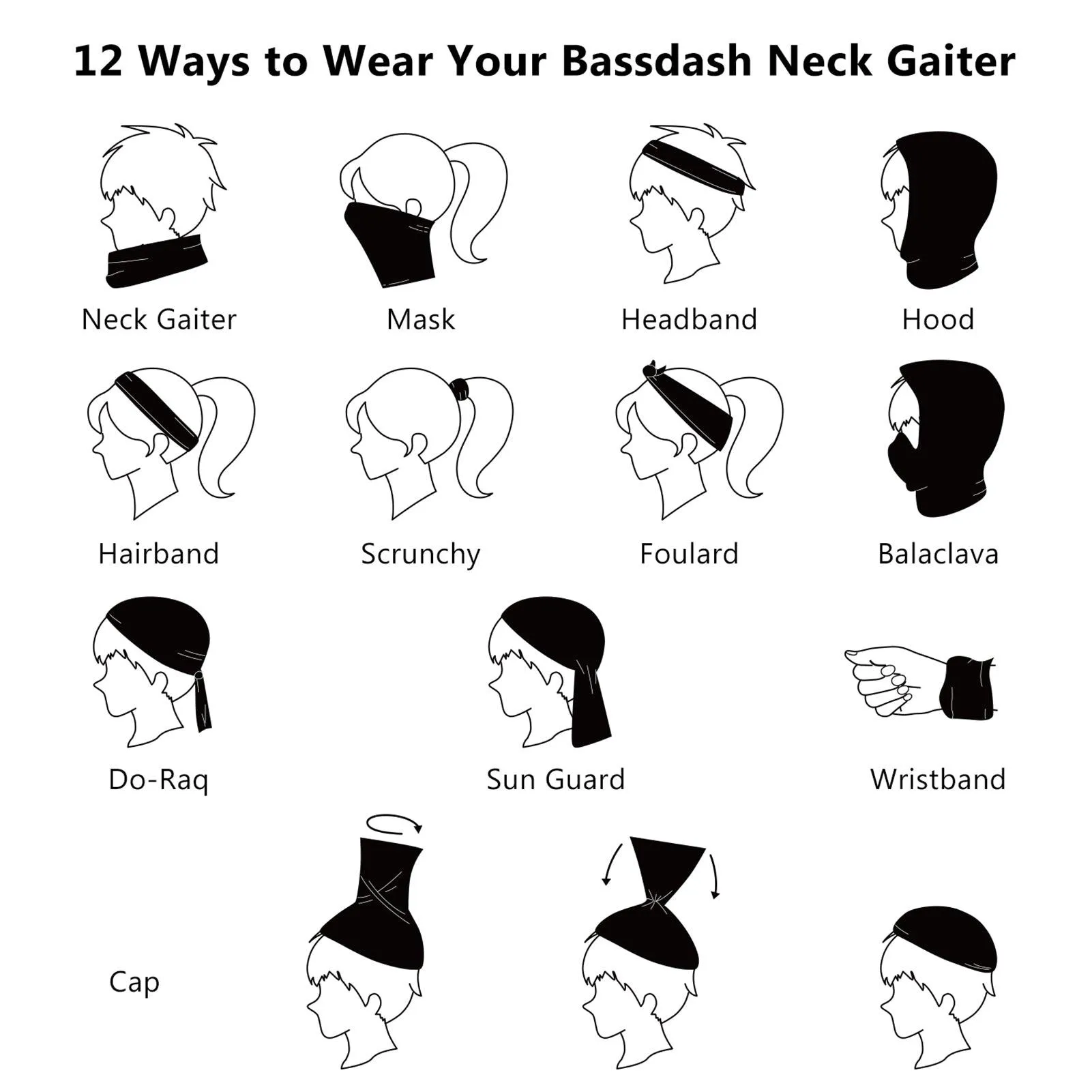 UPF 50  Neck Gaiter with Breathable Holes