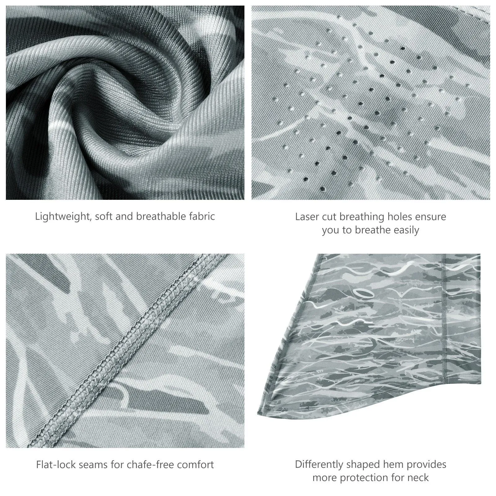 UPF 50  Neck Gaiter with Breathable Holes