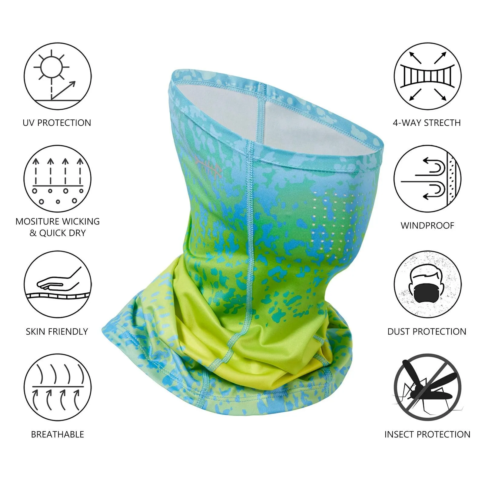 UPF 50  Neck Gaiter with Breathable Holes